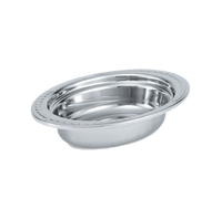 Vollrath Miramar® Decorative Oval Pan, 2 Quart, 2-1/2 Inch Deep, Mirror Finish, 18-8 Stainless Steel