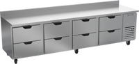 Beverage-Air WTRD119AHC-8 119-Inch Four-Section Worktop Drawer Refrigerator