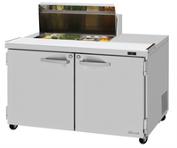 Turbo Air PRO Series 48-1/4 Inch Two-Section Sandwich/Salad Prep Table Work Station, 15 Cu. Ft., 8-Pan, Rear-Mounted Self-Contained Compressor
