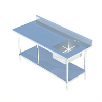 Sapphire Manufacturing SMTPS-3072R Stainless Steel Prep Tables