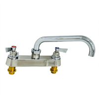 Fisher 8-Inch Center Deck-Mount Manual Faucet with 14-Inch Swing Spout