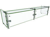 Hatco Flav-R-Shield ORBIT900 Full-Service Pass-Over Sneeze Guard, 84 Inch Wide, 2-Bay