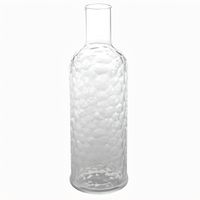 34 oz Clear Pebbled Plastic Serving Bottle with Cap