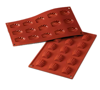 Silikomart Mini-Madeleine Silicone Baking Mold, 15-Cavity