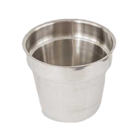 Crestware 4 Qt Round Inset Pan, 18/8 Stainless Steel, Polished Mirror Finish
