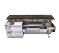 Perlick Tobin Ellis Signature 68-Inch Pre-Configured Bartender Station with Sink, Bottle Well, and Ice Chest