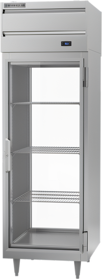 Beverage-Air P-Series One-Section Pass-Thru Reach-In Refrigerator with 2 Glass Doors, 22.9 Cu. Ft., Standard Depth