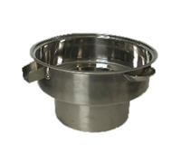 Town Equipment 64 Quart Stainless Steel Range Steamer Pot with Fill & Overflow