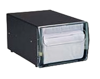 Vollrath Black Countertop Napkin Dispenser with Clear Face and 175-Napkin Capacity
