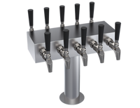 Krowne Double-Sided T-Head 10-Faucet Glycol-Cooled Draft Beer Tower, 15-Inch Overall Length