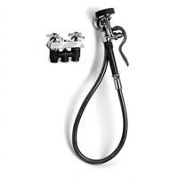 T&S Brass B-0105 Pre-Rinse Spray Assembly with Concealed Mixing Faucet, 44-Inch Hose, and Wall Hook Outlet