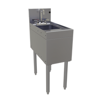 Glastender Free-Standing Underbar Hand Sink Unit with Deck-Mount Faucet, 12