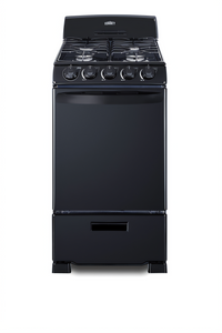 Summit Commercial 20-Inch Freestanding Compact Gas Range with 2.3 Cu. Ft. Oven and Broiler Compartment