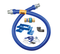 Dormont Blue Hose 60-Inch Moveable Gas Connector, 1-Inch ID, with SnapFast QD and Safety Set