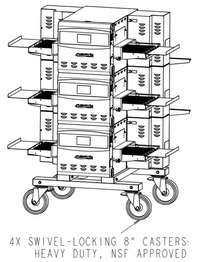 Ovention Stacking Kit with Cart for 3 S1200 or C1400 Units