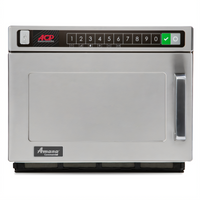Amana Commercial Heavy Volume Countertop Microwave Oven, 0.6 Cu. Ft., 1800 Watts, Solid Door, 208/240V
