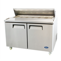 Atosa Two-Section Sandwich/Salad Prep Table Refrigerator, 60-1/5-Inch, 17.2 Cu. Ft.