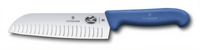 Victorinox Fibrox® - HACCP 7-Inch Stamped Santoku Knife with Granton Edge and Red Fibrox Pro Handle