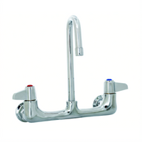 equip 8-Inch Wall-Mount Mixing Faucet with 3-Inch Swing Nozzle, Low Lead