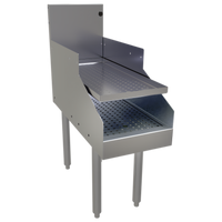 Glastender 12-Inch x 29-Inch Free Standing Recessed Drainboard, Stainless Steel