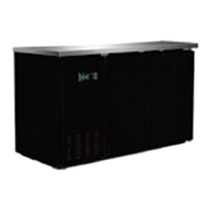 Serv-Ware 49-Inch 2-Door Back Bar Bottle Cooler, 10 Cu. Ft., Self-Contained, Side-Mounted, 115V
