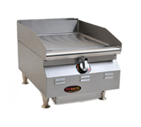 RedHots Chef's Line Extra-Deep 15 Inch Countertop LP Gas Griddle with Manual Controls