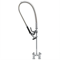 Equip 4-Inch Centers Deck Mount Pre-Rinse Unit with 6-Inch Wall Bracket