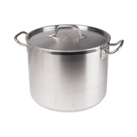 Premium 24 Qt Induction Ready 18/8 Stainless Steel Stock Pot with Cover