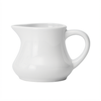 White Porcelain Creamer With Handle, 6 Oz