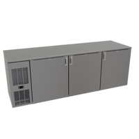Glastender CP1FL84 Pass-Thru One-Zone Front-Serviced Low-Profile Back Bar Cooler