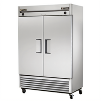 True Two-Section Reach-In Dual Temperature Refrigerator/Freezer with Solid Doors