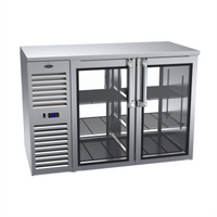 Krowne Royal Series KPT52L 52-Inch Two-Section Pass-Thru Refrigerated Back Bar Cooler, 4-Door, Left-Mounted Self-Contained