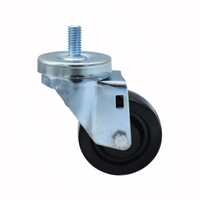 BK Resources 3SBR-4ST-LDP Shelf Casters & Leveling Feet