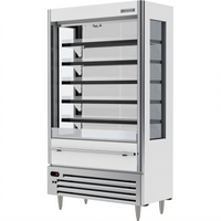 Beverage-Air Vuemax Slim Open-Air Merchandiser Refrigerator, 5-Shelf Vertical Case, White, 47-7/16