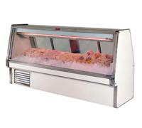 Howard-McCray 34E Series Double Duty Fish and Poultry Self-Contained Refrigerated Service Case, 124-1/2 Inch, Straight Glass, Stainless Steel