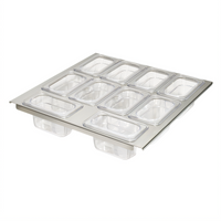 Krowne BD-101 Garnish Insert with 10 Cups for Back Bar Cooler Drawers