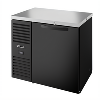 True Premier Bar 36-Inch Pass-Thru Back Bar Cooler with Solid Locking Doors