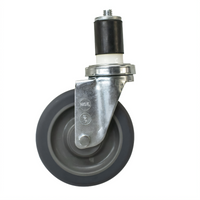 BK Resources 5SBR-RA-GR-PS4 Shelf Casters & Leveling Feet