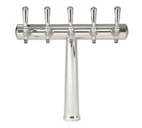 Havana Countertop Glycol-Cooled 5-Faucet Draft Beer Tower, Chrome Finish