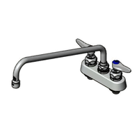 T&S Brass B-2391 Deck-Mounted Workboard Faucet with 14-Inch Swing Nozzle and 4-Inch Centers