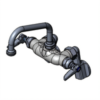 T&S Brass B-0238 Wall-Mount Sink Mixing Faucet with 6-Inch Swing Nozzle and Garden Hose Outlet