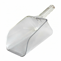 Omcan USA 64 oz Clear Plastic Utility Scoop with Flat Bottom
