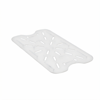12 x 18 Inch Clear Polycarbonate Drain Shelf for Food Storage Containers