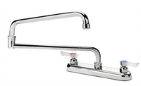 Krowne Standard Series Deck-Mount Commercial Faucet with 24-Inch Double-Jointed Spout