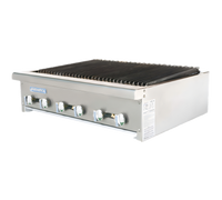 Turbo Air Bake Tech Innovation 36-Inch Countertop Gas Radiant Charbroiler, 6 Burners, 90,000 BTU