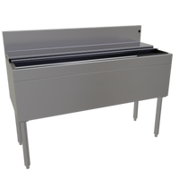 Glastender IBA-48 48-Inch Stainless Steel Underbar Ice Bin with Sliding Cover, 134 lb Capacity