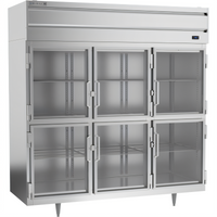 Beverage-Air P Series 3-Section Top-Mount Reach-In Refrigerator with 6 Half-Glass Doors
