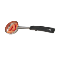 Vollrath Spoodle® 4 oz Solid Stainless Steel Portion Control Serving Spoon with Grip 'N Serv® Black Handle