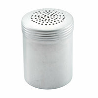 Winco 10 oz Aluminum Flour Dredge, Without Handle, Perforated Medium/Universal Top