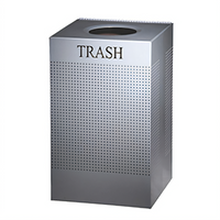 Rubbermaid Commercial Silhouette 20-Gallon Square Open-Top Indoor Receptacle with Rigid Plastic Liner